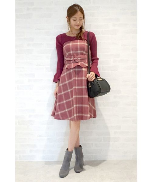 JILL by JILL STUART（ジルバイジルスチュアート）の「PLATE BOSTON BAG（ボストンバッグ・レディース・ブラック/ピンク/ピンク系その他・ﾌﾘ-）」の14枚目の写真