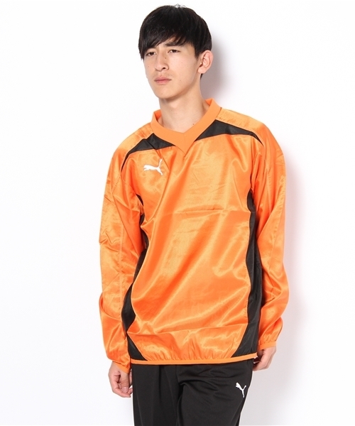 PUMA（プーマ）の「トライアルコート - Football Foundation（Tシャツ/カットソー・メンズ・ブラック/ネイビー/オレンジ/グレー・LARGE/MEDIUM/O/SMALL/XO）」の4枚目の写真