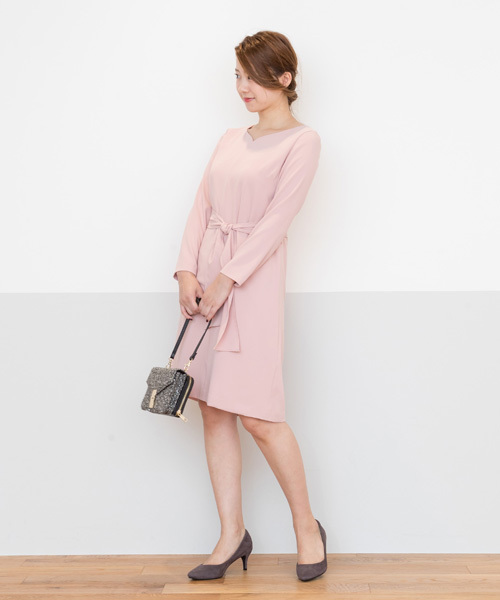 NATURAL BEAUTY BASIC(ナチュラルビューティーベーシック)の「◆ハートネックワンピース(ワンピース・レディース・ブラック/ピンク・SMALL/MEDIUM)」の10枚目の写真