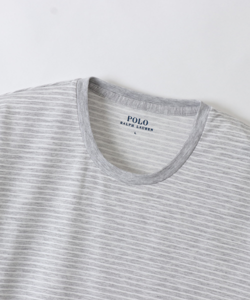 POLO RALPH LAUREN(ポロ ラルフ ローレン)の「【POLO RALPH LAUREN】ショートスリーブ MINI TERRY ストライプ クルー(インナーウェア/肌着・メンズ・ヘザーグレー/ネイビー・XX-LARGE/XXX-LARGE)」の3枚目の写真