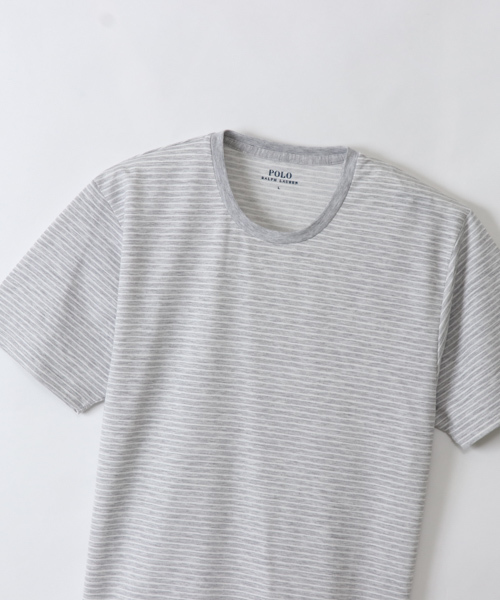 POLO RALPH LAUREN(ポロ ラルフ ローレン)の「【POLO RALPH LAUREN】ショートスリーブ MINI TERRY ストライプ クルー(インナーウェア/肌着・メンズ・ヘザーグレー/ネイビー・XX-LARGE/XXX-LARGE)」の4枚目の写真