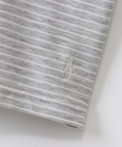POLO RALPH LAUREN(ポロ ラルフ ローレン)の「【POLO RALPH LAUREN】ショートスリーブ MINI TERRY ストライプ クルー(インナーウェア/肌着・メンズ・ヘザーグレー/ネイビー・XX-LARGE/XXX-LARGE)」の6枚目の写真