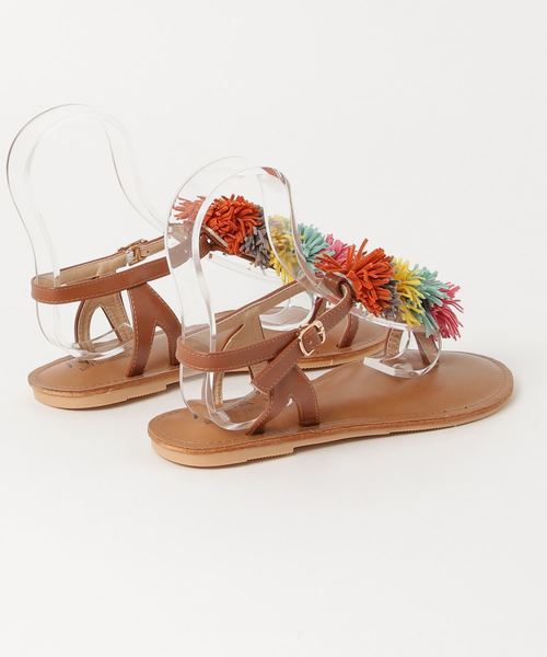 チャイハネ（チャイハネ）の「【チャイハネ】サンバポンポンサンダル（サンダル・レディース・ブルー/パープル/オレンジ・LARGE/MEDIUM）」の5枚目の写真