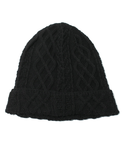 green label relaxing（グリーンレーベルリラクシング）の「GLR CTN/AC アラン ビーニーキャップ（ニットキャップ/ビーニー・メンズ・ブラック/レッド/ロイヤルブルー/ネイビー・フリー）」の5枚目の写真