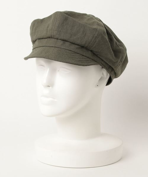 FUNALIVE(ファンアライブ)の「LINEN CAS コットンリネン無地キャスケット帽(キャスケット・レディース・ブラック/ベージュ/ネイビー/オリーブドラブ・FREE)」の3枚目の写真