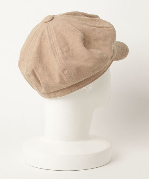 FUNALIVE(ファンアライブ)の「LINEN CAS コットンリネン無地キャスケット帽(キャスケット・レディース・ブラック/ベージュ/ネイビー/オリーブドラブ・FREE)」の5枚目の写真