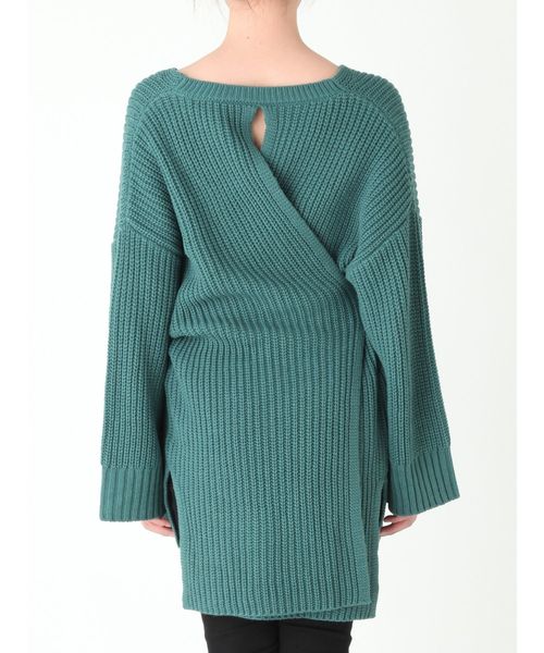 MURUA（ムルーア）の「ウエスト2WAYニットチュニック（ニット/セーター・レディース・ブラック/ライトグリーン/ベージュ/キャメル・FREE）」の9枚目の写真