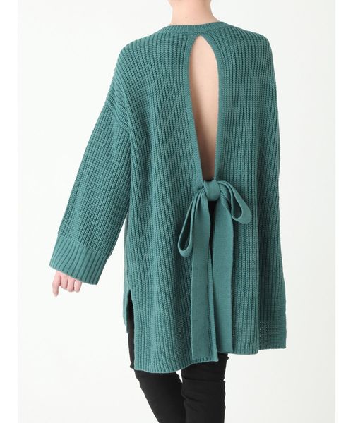 MURUA（ムルーア）の「ウエスト2WAYニットチュニック（ニット/セーター・レディース・ブラック/ライトグリーン/ベージュ/キャメル・FREE）」の15枚目の写真