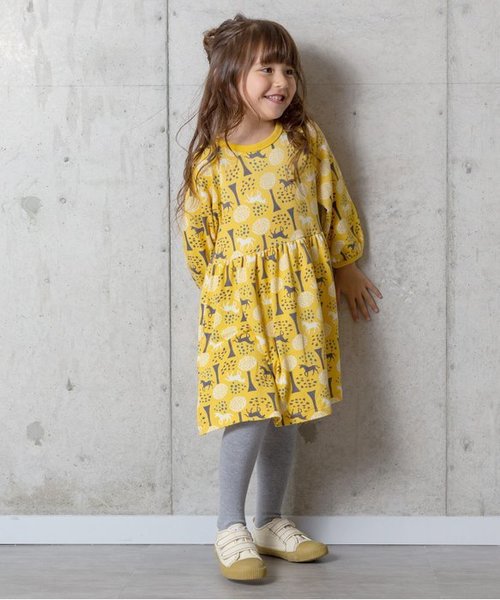 BREEZE(ブリーズ)の「ネット限定 ユニコーン総柄ワンピース(ワンピース・キッズ・イエロー/チャコール・90/100/110/120/80/130/95/140)」の9枚目の写真
