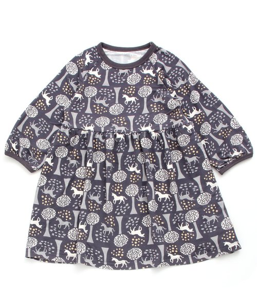 BREEZE(ブリーズ)の「ネット限定 ユニコーン総柄ワンピース(ワンピース・キッズ・イエロー/チャコール・90/100/110/120/80/130/95/140)」の11枚目の写真