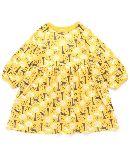 BREEZE(ブリーズ)の「ネット限定 ユニコーン総柄ワンピース(ワンピース・キッズ・イエロー/チャコール・90/100/110/120/80/130/95/140)」の13枚目の写真