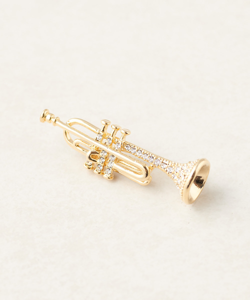 ear PAPILLONNER(イアパピヨネ)の「トランペットブローチ(WEB限定)(ブローチ/コサージュ・レディース・ゴールド/シルバー・FREE)」の1枚目の写真