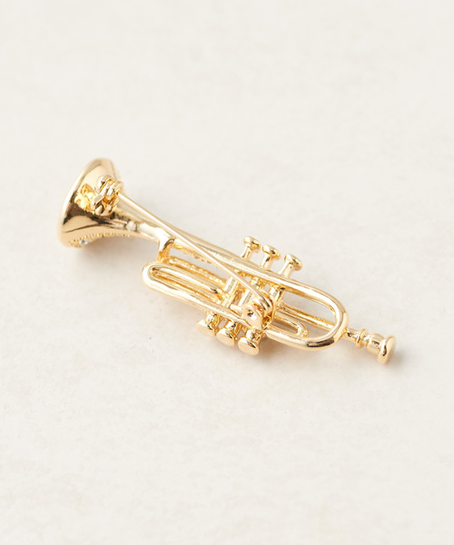 ear PAPILLONNER(イアパピヨネ)の「トランペットブローチ(WEB限定)(ブローチ/コサージュ・レディース・ゴールド/シルバー・FREE)」の4枚目の写真