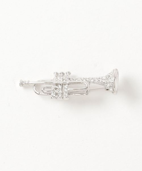 ear PAPILLONNER(イアパピヨネ)の「トランペットブローチ(WEB限定)(ブローチ/コサージュ・レディース・ゴールド/シルバー・FREE)」の2枚目の写真