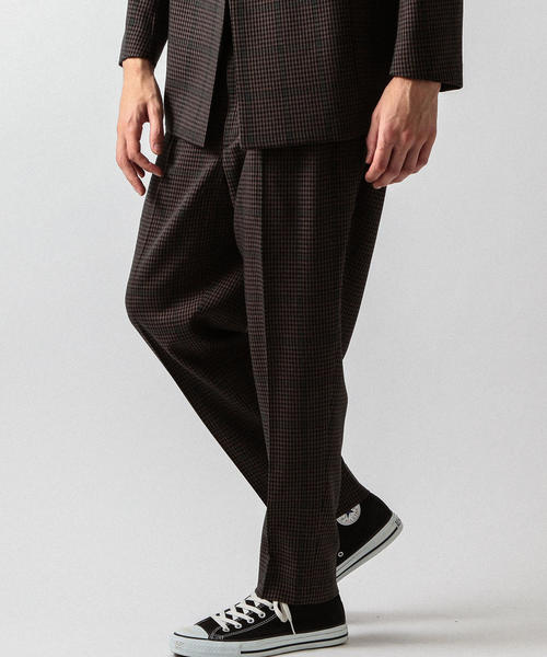 BEAUTY&YOUTH UNITED ARROWS（ビューティーアンドユースユナイテッドアローズ）の「【WEB限定】 by チェック 2P ワイド テーパードパンツ（スラックス・メンズ・ダークブラウン/ベージュ・SMALL/LARGE/MEDIUM）」の19枚目の写真