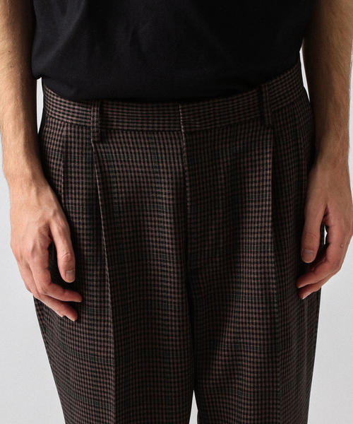 BEAUTY&YOUTH UNITED ARROWS（ビューティーアンドユースユナイテッドアローズ）の「【WEB限定】 by チェック 2P ワイド テーパードパンツ（スラックス・メンズ・ダークブラウン/ベージュ・SMALL/LARGE/MEDIUM）」の16枚目の写真