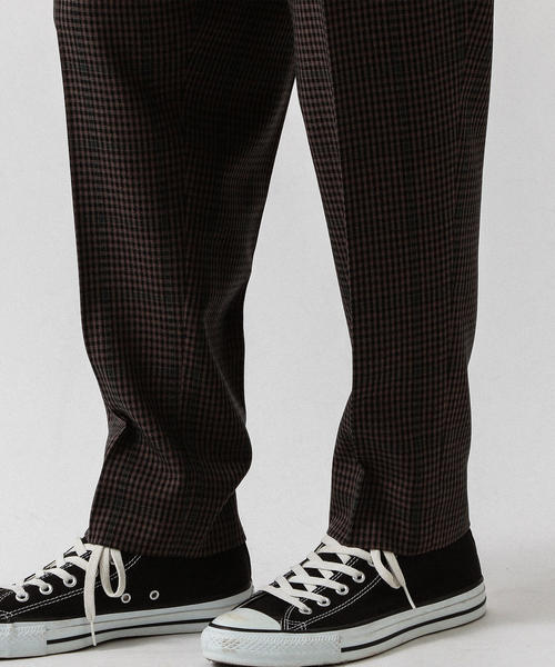 BEAUTY&YOUTH UNITED ARROWS（ビューティーアンドユースユナイテッドアローズ）の「【WEB限定】 by チェック 2P ワイド テーパードパンツ（スラックス・メンズ・ダークブラウン/ベージュ・SMALL/LARGE/MEDIUM）」の12枚目の写真