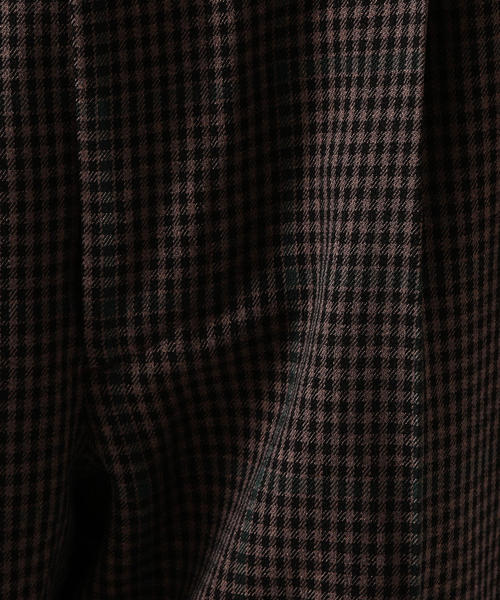 BEAUTY&YOUTH UNITED ARROWS（ビューティーアンドユースユナイテッドアローズ）の「【WEB限定】 by チェック 2P ワイド テーパードパンツ（スラックス・メンズ・ダークブラウン/ベージュ・SMALL/LARGE/MEDIUM）」の11枚目の写真