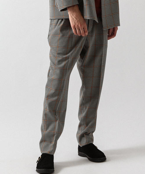 BEAUTY&YOUTH UNITED ARROWS（ビューティーアンドユースユナイテッドアローズ）の「【WEB限定】 by チェック 2P ワイド テーパードパンツ（スラックス・メンズ・ダークブラウン/ベージュ・SMALL/LARGE/MEDIUM）」の8枚目の写真