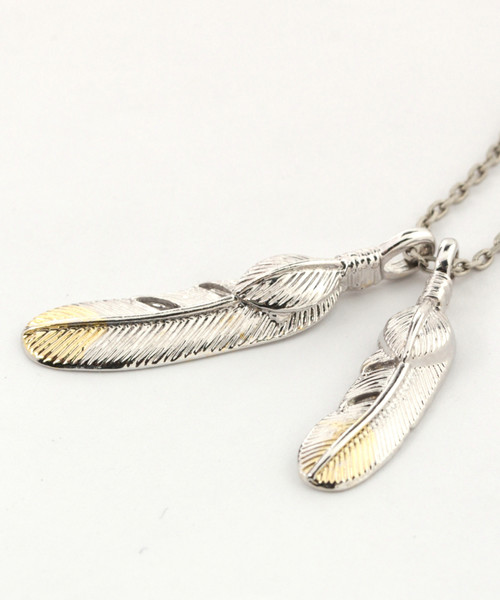 BAYFLOW（ベイフロー）の「FEATHERネックレス（ネックレス・メンズ・ライトグレー・FREE）」の4枚目の写真