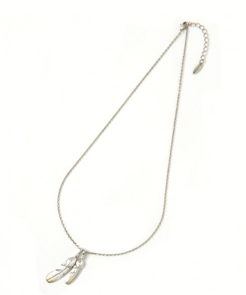 BAYFLOW（ベイフロー）の「FEATHERネックレス（ネックレス・メンズ・ライトグレー・FREE）」の2枚目の写真
