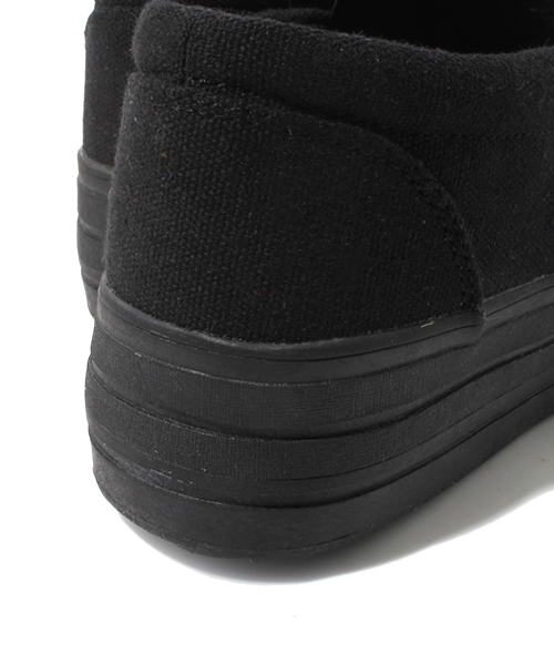 WEGO（ウィゴー）の「WEGO/厚底スリッポンスニーカー（スリッポン・レディース・ブラック/ホワイト・24.5/23.5）」の9枚目の写真