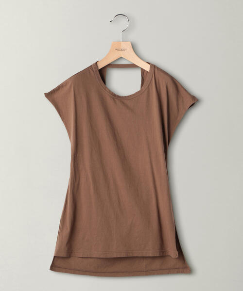 R JUBILEE(アールジュビリー)の「<R JUBILEE>バックオープンフレンチスリーブカットソーΨ(Tシャツ/カットソー・レディース・ブラウン/ライム・MEDIUM)」の5枚目の写真