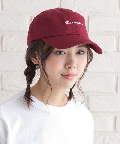 Champion（チャンピオン）の「【CHAMPION/チャンピオン】スクリプトローキャップ/ロゴ刺繍（キャップ・メンズ・グリーン/レッド/ケミカルウォッシュ/ブラック/ベージュ/エンジ/ライトパープル/ホワイト/ネイビー/ワンウォッシュ/ピンク/ブルー/ブラウン/マスタード/ワイン/ミント/パープル/ライトグリーン/イエロー・FREE）」の17枚目の写真