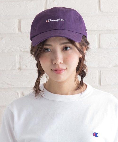 Champion（チャンピオン）の「【CHAMPION/チャンピオン】スクリプトローキャップ/ロゴ刺繍（キャップ・メンズ・グリーン/レッド/ケミカルウォッシュ/ブラック/ベージュ/エンジ/ライトパープル/ホワイト/ネイビー/ワンウォッシュ/ピンク/ブルー/ブラウン/マスタード/ワイン/ミント/パープル/ライトグリーン/イエロー・FREE）」の13枚目の写真