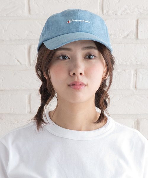 Champion（チャンピオン）の「【CHAMPION/チャンピオン】スクリプトローキャップ/ロゴ刺繍（キャップ・メンズ・グリーン/レッド/ケミカルウォッシュ/ブラック/ベージュ/エンジ/ライトパープル/ホワイト/ネイビー/ワンウォッシュ/ピンク/ブルー/ブラウン/マスタード/ワイン/ミント/パープル/ライトグリーン/イエロー・FREE）」の9枚目の写真