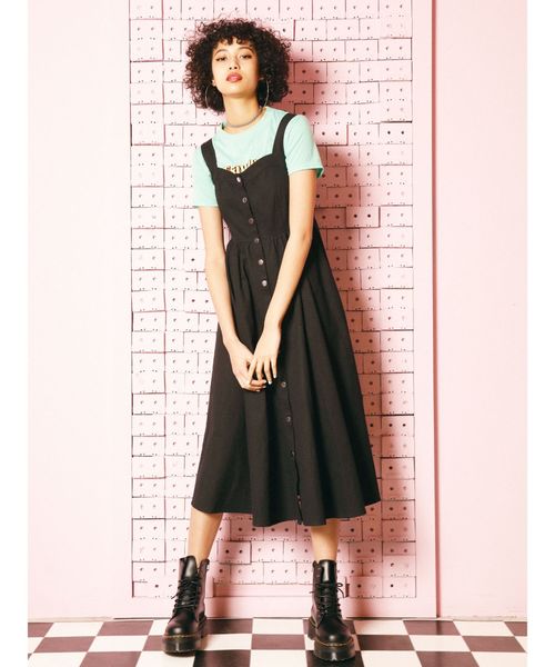 jouetie(ジュエティ)の「フロントボタンワンピース(ワンピース・レディース・ブラック/レッド/イエロー/パープル・MEDIUM)」の8枚目の写真