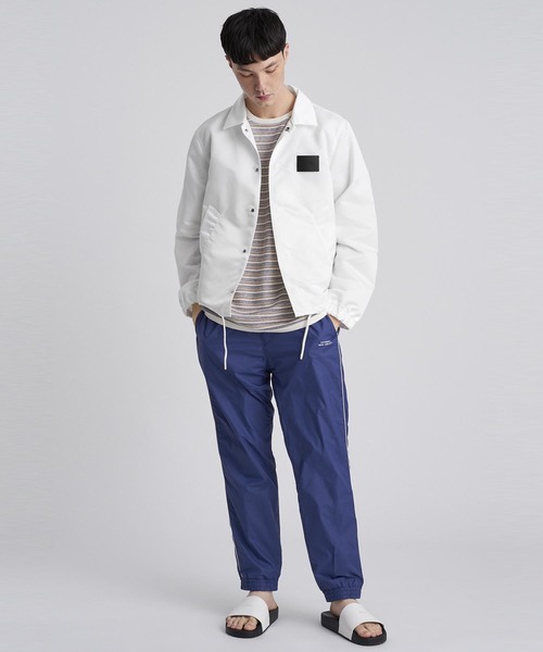 Saturdays NYC（サタデーズ ニューヨークシティ ）の「Pacho Stripe Short Sleeve Sweater（ニット/セーター・メンズ・オレンジ/ブラック/ホワイト・L/XS/S/M/XL）」の7枚目の写真