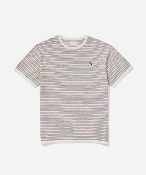 Saturdays NYC（サタデーズ ニューヨークシティ ）の「Pacho Stripe Short Sleeve Sweater（ニット/セーター・メンズ・オレンジ/ブラック/ホワイト・L/XS/S/M/XL）」の8枚目の写真