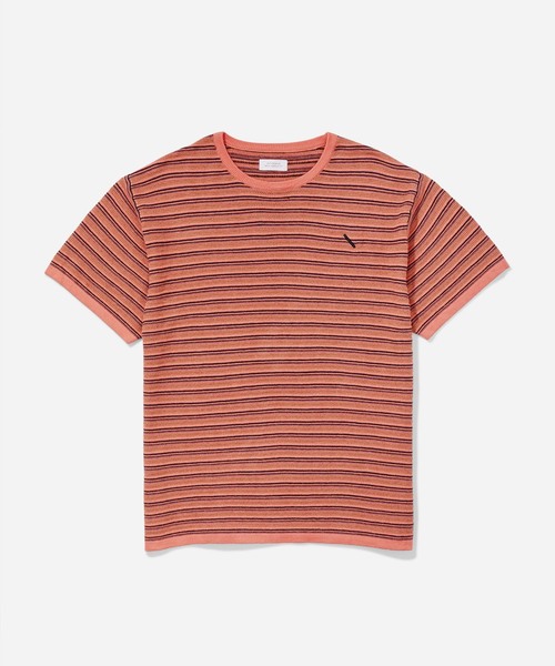 Saturdays NYC（サタデーズ ニューヨークシティ ）の「Pacho Stripe Short Sleeve Sweater（ニット/セーター・メンズ・オレンジ/ブラック/ホワイト・L/XS/S/M/XL）」の18枚目の写真
