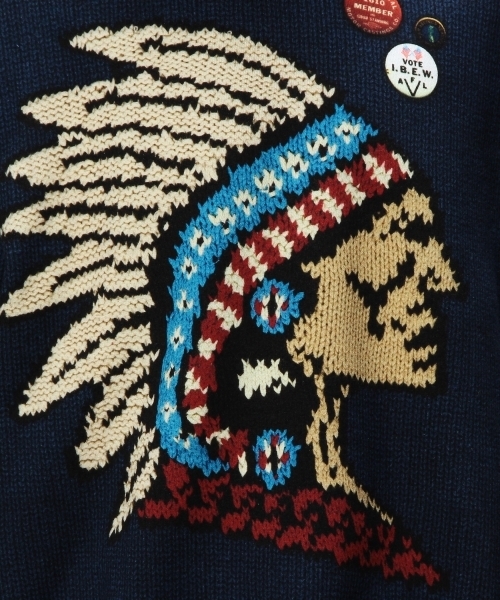 BEAUTY&YOUTH UNITED ARROWS(ビューティーアンドユースユナイテッドアローズ)の「<VOTE MAKE NEW CLOTHES> BYSP 3D SWEAT INDIAN/スウェット(スウェット・メンズ・ネイビー・SMALL/MEDIUM)」の2枚目の写真