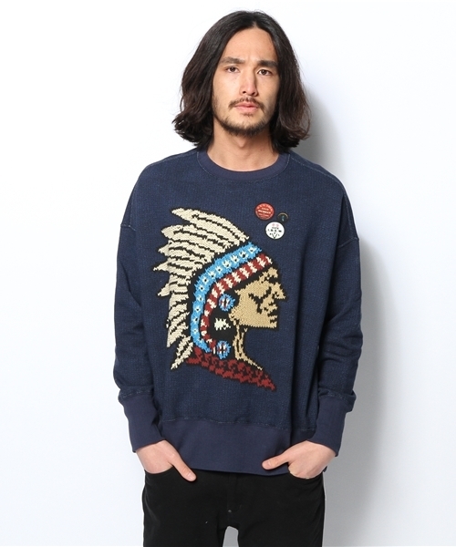 BEAUTY&YOUTH UNITED ARROWS(ビューティーアンドユースユナイテッドアローズ)の「<VOTE MAKE NEW CLOTHES> BYSP 3D SWEAT INDIAN/スウェット(スウェット・メンズ・ネイビー・SMALL/MEDIUM)」の9枚目の写真