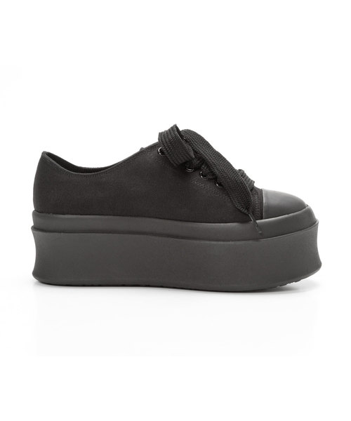 ゆめ 話題】ゆめかわ 地雷 クリア 厚底スニーカー ブルー 23.5cm