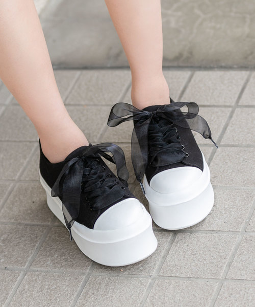 夢展望(ユメテンボウ)の「オリジナル厚底スニーカー(スニーカー・レディース・ホワイト系その他/ブラック系その他/ブラック系その他2・23㎝/24㎝/23.5㎝/24.5㎝)」の11枚目の写真