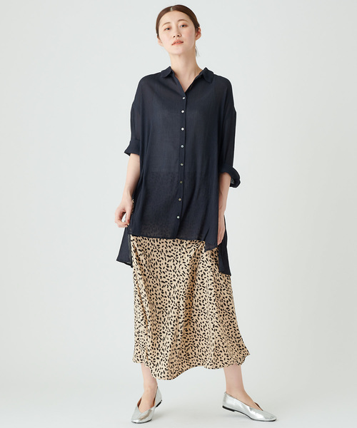 DISCOAT（ディスコート）の「ヨウリュウビッグシャツ（シャツ/ブラウス・レディース・ベージュ/パープル/ネイビー・FREE）」の17枚目の写真