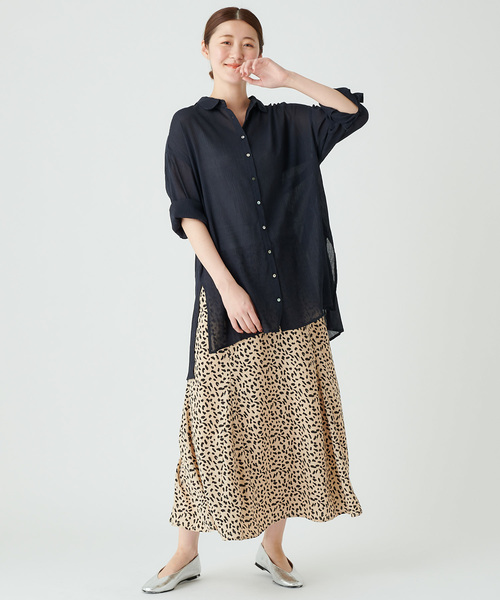 DISCOAT（ディスコート）の「ヨウリュウビッグシャツ（シャツ/ブラウス・レディース・ベージュ/パープル/ネイビー・FREE）」の16枚目の写真