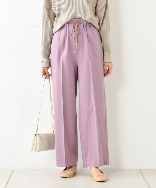 DouDou（ドゥドゥ）の「ドロストイージーパンツ（その他パンツ・レディース・ブラック/ベージュ/ピンク・FREE）」の3枚目の写真