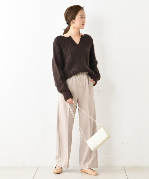 DouDou（ドゥドゥ）の「ドロストイージーパンツ（その他パンツ・レディース・ブラック/ベージュ/ピンク・FREE）」の6枚目の写真