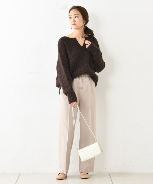 DouDou（ドゥドゥ）の「ドロストイージーパンツ（その他パンツ・レディース・ブラック/ベージュ/ピンク・FREE）」の8枚目の写真