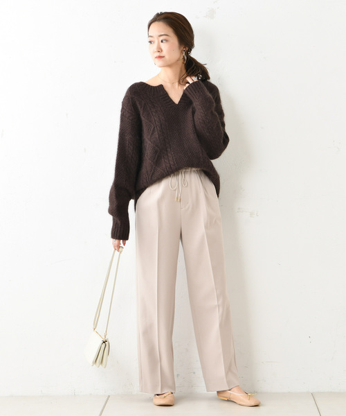 DouDou（ドゥドゥ）の「ドロストイージーパンツ（その他パンツ・レディース・ブラック/ベージュ/ピンク・FREE）」の9枚目の写真