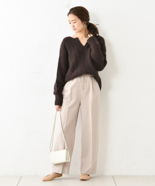 DouDou（ドゥドゥ）の「ドロストイージーパンツ（その他パンツ・レディース・ブラック/ベージュ/ピンク・FREE）」の10枚目の写真