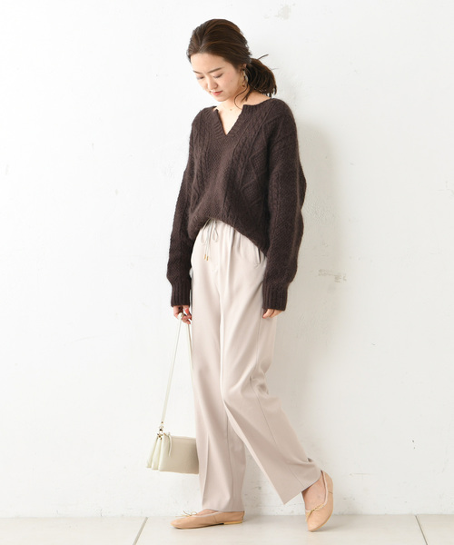 DouDou（ドゥドゥ）の「ドロストイージーパンツ（その他パンツ・レディース・ブラック/ベージュ/ピンク・FREE）」の11枚目の写真