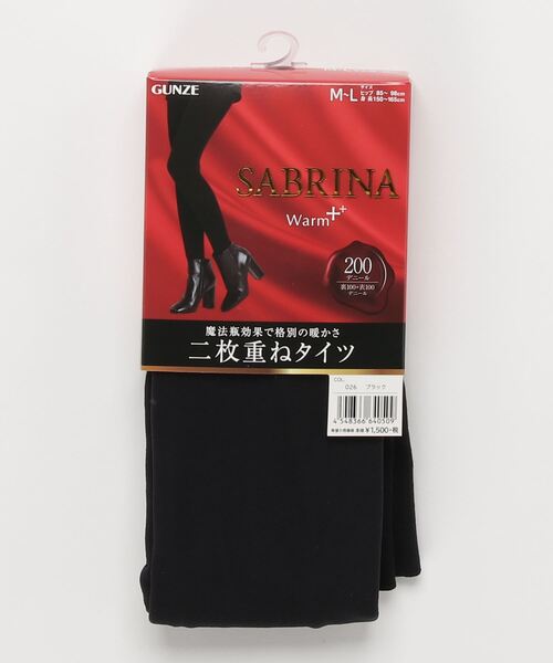 SABRINA(サブリナ)の「【SABRINA】 二枚重ねタイツ 200デニール相当(タイツ/ストッキング・レディース・ブラック・M~L/L~LL)」の3枚目の写真