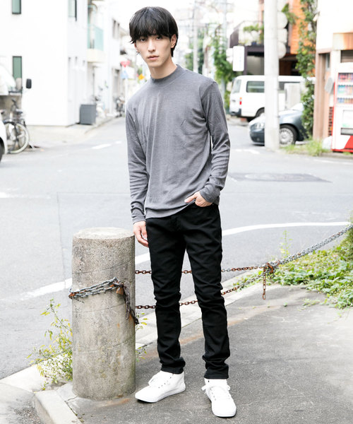 TopIsm(トップイズム)の「スムース起毛モックネック カットソー(Tシャツ/カットソー・メンズ・ホワイト/ブラック/チャコール/グレー・LL/M/L)」の10枚目の写真