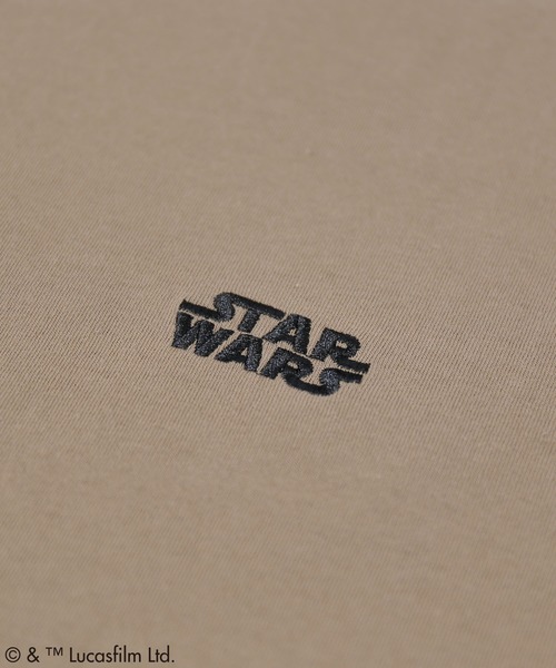 STAR WARS（スターウォーズ）の「WEB限定 STAR WARS/スター・ウォーズ 別注 バッグロゴプリント ビッグシルエット L/S カットソー（Tシャツ/カットソー・メンズ・ホワイト/ブラック/ダークグリーン/ベージュ・FREE）」の8枚目の写真