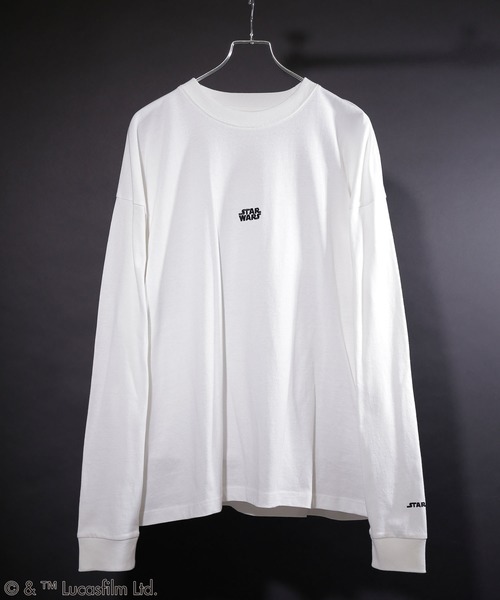 STAR WARS（スターウォーズ）の「WEB限定 STAR WARS/スター・ウォーズ 別注 バッグロゴプリント ビッグシルエット L/S カットソー（Tシャツ/カットソー・メンズ・ホワイト/ブラック/ダークグリーン/ベージュ・FREE）」の11枚目の写真